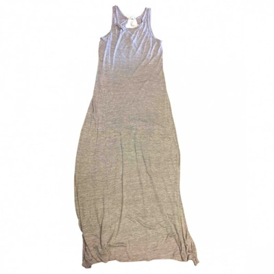 Pre-owned Ag Maxi Dress In Grey