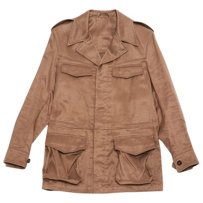 Pre-owned Gucci Linen Coat In Brown