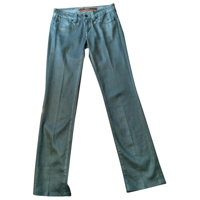 Pre-owned Notify Straight Jeans In Silver