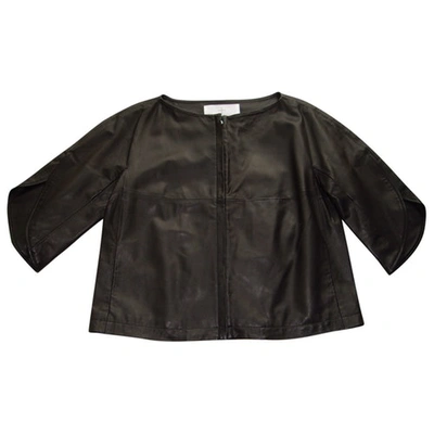Pre-owned Thakoon Leather Jacket In Black