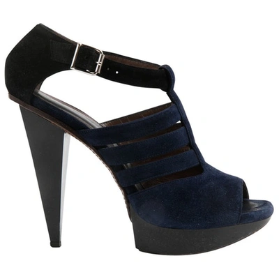Pre-owned Marni Sandals In Navy