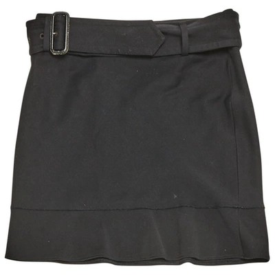 Pre-owned Costume National Wool Mini Skirt In Black