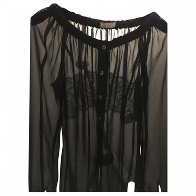 Pre-owned Nina Ricci Silk Blouse In Black