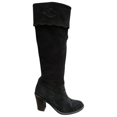 Pre-owned Tara Jarmon Boots In Black