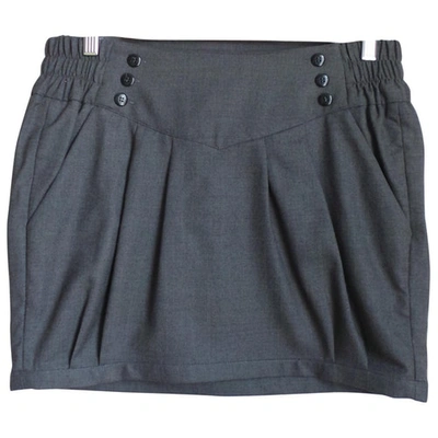 Pre-owned American Retro Wool Mini Skirt In Grey