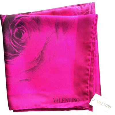 Pre-owned Valentino Silk Neckerchief In Pink