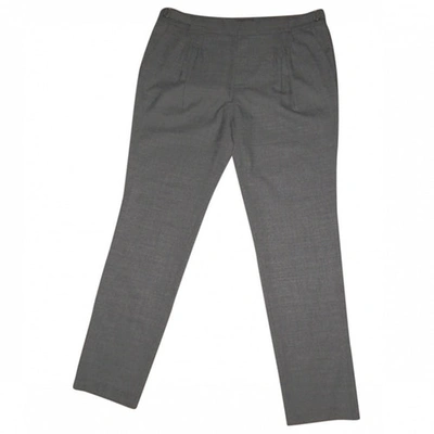 Pre-owned Set Wool Carot Pants In Anthracite