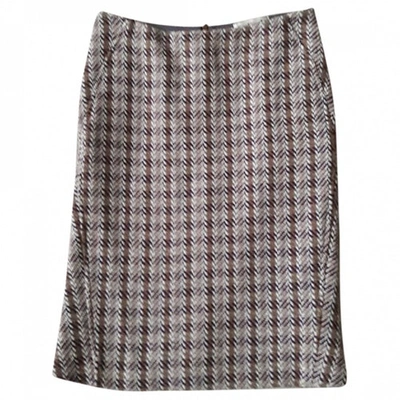 Pre-owned Guy Laroche Wool Mid-length Skirt In Multicolour