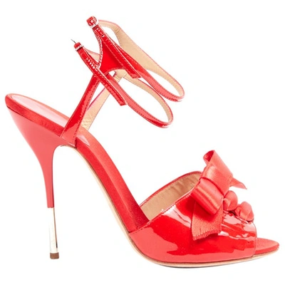 Pre-owned Giuseppe Zanotti Patent Leather Sandals In Red