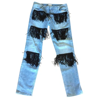 Pre-owned Claudie Pierlot Blue Cotton Jeans