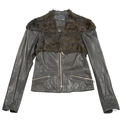 Pre-owned Fendi Leather Jacket In Brown