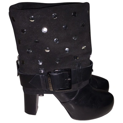 Pre-owned John Richmond Leather Boots In Black