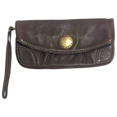 Pre-owned Marc By Marc Jacobs Leather Clutch Bag In Grey