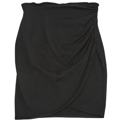 Pre-owned Emanuel Ungaro Wool Mini Skirt In Black