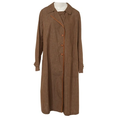 Pre-owned Miu Miu Linen Jacket In Brown