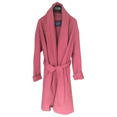 Pre-owned Lanvin Wool Coat In Pink