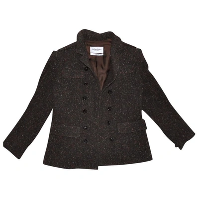 Pre-owned Saint Laurent Wool Suit Jacket In Brown