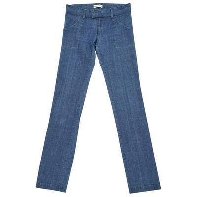 Pre-owned Roland Mouret Straight Pants In Blue