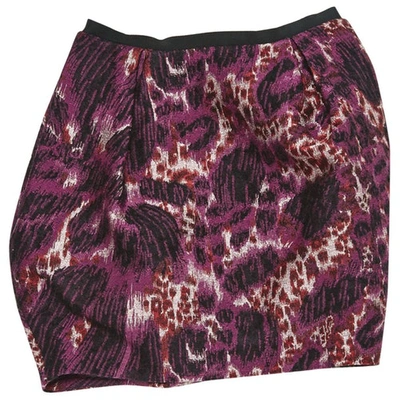Pre-owned Mulberry Wool Mini Skirt In Purple