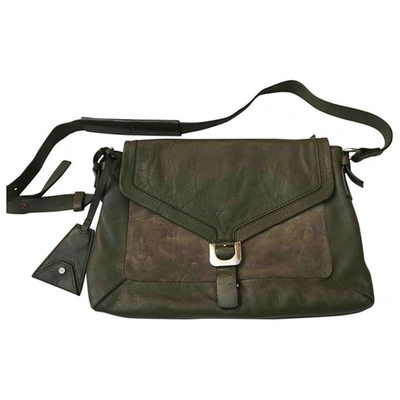 Pre-owned Diane Von Furstenberg Leather Handbag In Green
