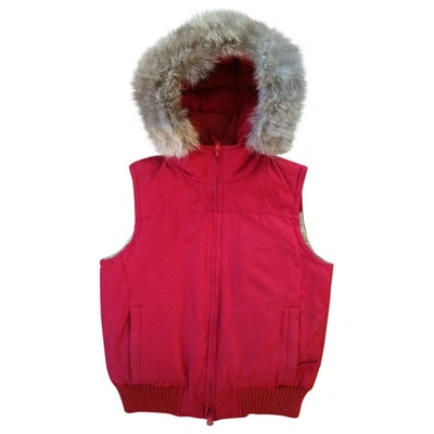 Pre-owned Woolrich Short Vest In Red