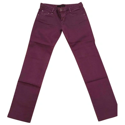 Pre-owned Calvin Klein Straight Jeans In Purple