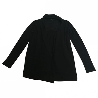 Pre-owned Maje Cashmere Cardi Coat In Black