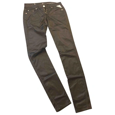 Pre-owned Pinko Slim Jeans In Green
