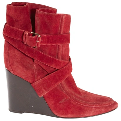 Pre-owned Balenciaga Ankle Boots In Red