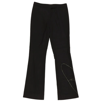 Pre-owned Lanvin Wool Large Pants In Black