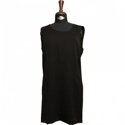 Pre-owned Costume National Silk Mini Dress In Black