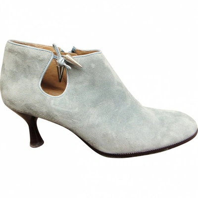 Pre-owned Charles Jourdan Ankle Boots In Blue