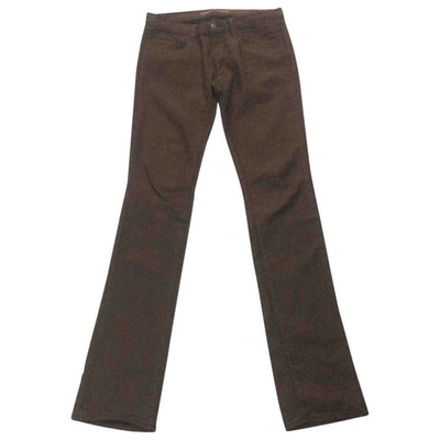 Pre-owned J Brand Straight Jeans In Brown