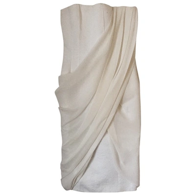 Pre-owned Givenchy Silk Mini Dress In White