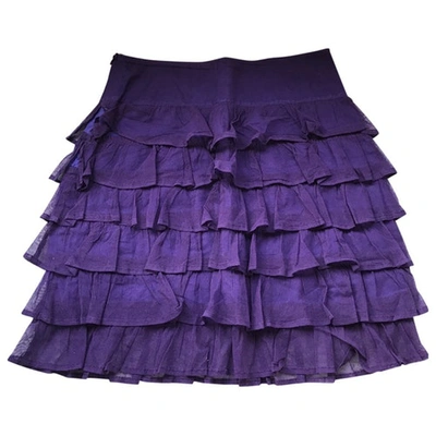 Pre-owned Kenzo Mini Skirt In Purple