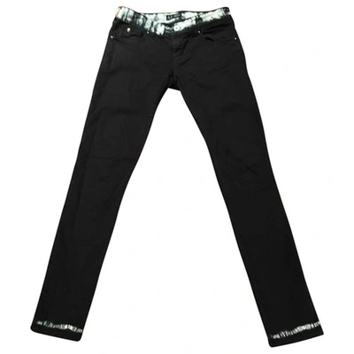 Pre-owned Versace Navy Cotton - Elasthane Jeans