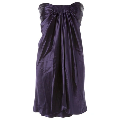 Pre-owned Amanda Wakeley Silk Mini Dress In Purple