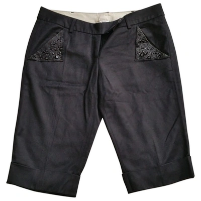 Pre-owned Pinko Wool Short Pants In Black