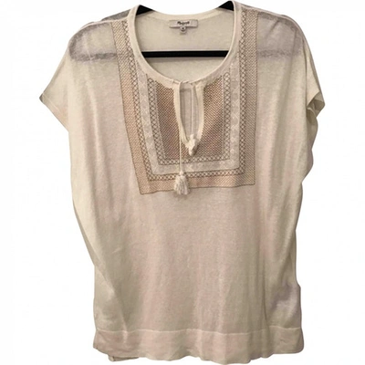 Pre-owned Madewell Linen Blouse In Beige