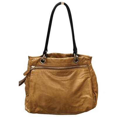 Pre-owned Marni Leather Handbag In Camel