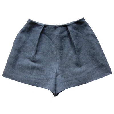 Pre-owned Carven Anthracite Wool Shorts