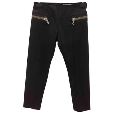 Pre-owned Les Chiffoniers Black Cotton Trousers