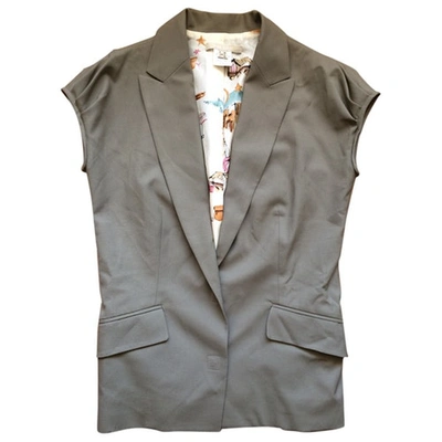 Pre-owned Nina Ricci Wool Short Vest In Grey