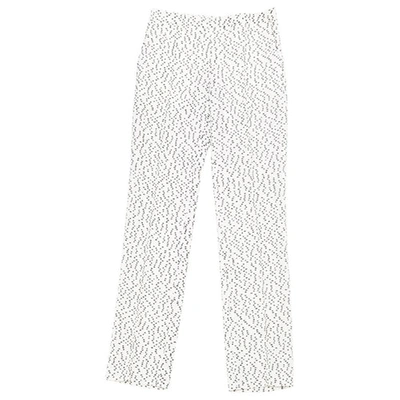 Pre-owned Chloé Wool Straight Pants In White