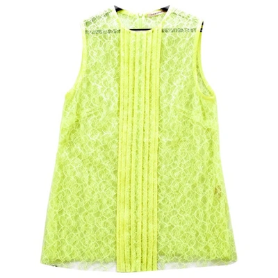 Pre-owned Christopher Kane Yellow Polyester Top