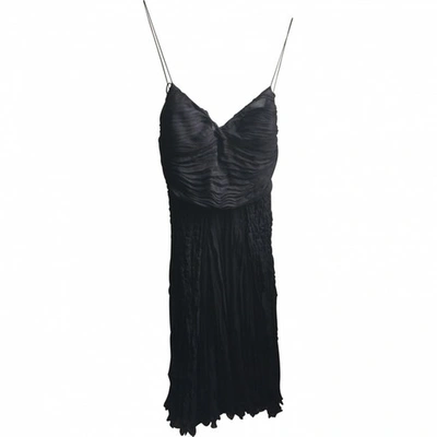 Pre-owned Alessandro Dell'acqua Silk Mid-length Dress In Black