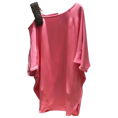 Pre-owned Gianluca Capannolo Silk Mid-length Dress In Pink