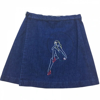 Pre-owned Jour/né Mini Skirt In Blue