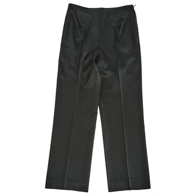 Pre-owned Roland Mouret Wool Straight Pants In Black