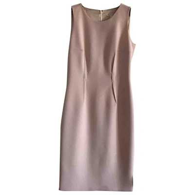 Pre-owned Paule Ka Wool Mid-length Dress In Pink